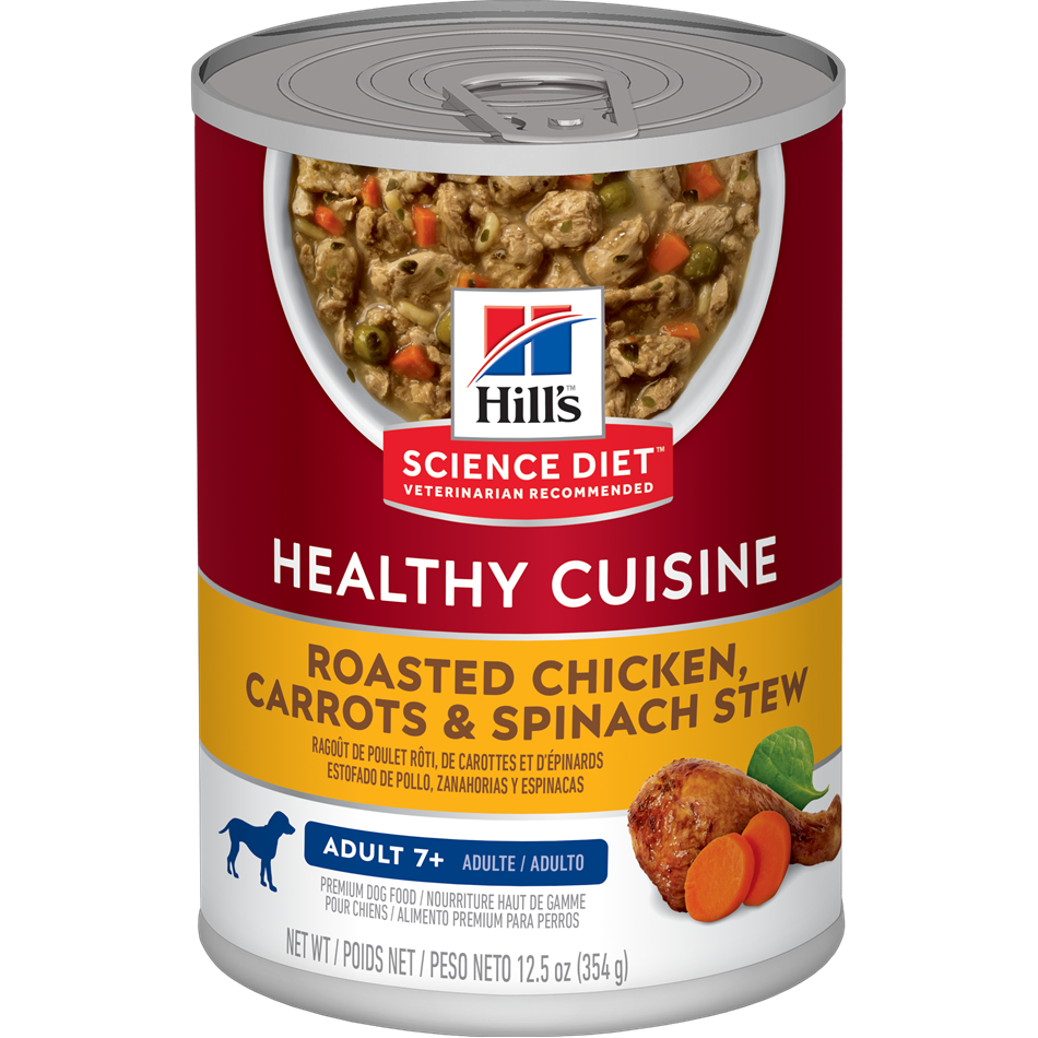 Hills Healthy Cuisine Chicken & Spinach Stew 7+ Can