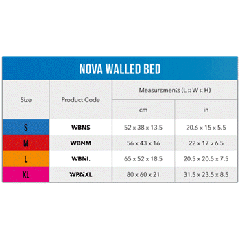 Rogz Nova Walled Bed Grey