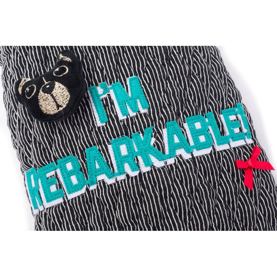 Dog's Life I'm Rebarkable Cape Black