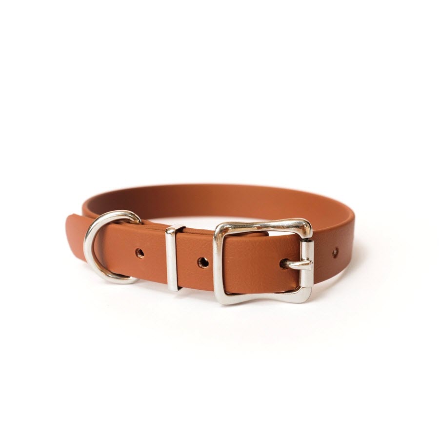 Halen Biothane Dog Collar Brown – Le Pawtique - Main Image