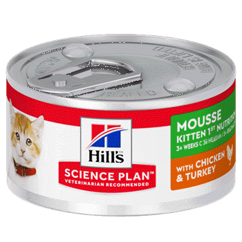Hills Feline Kitten Chicken & Turkey Mousse Can 82g