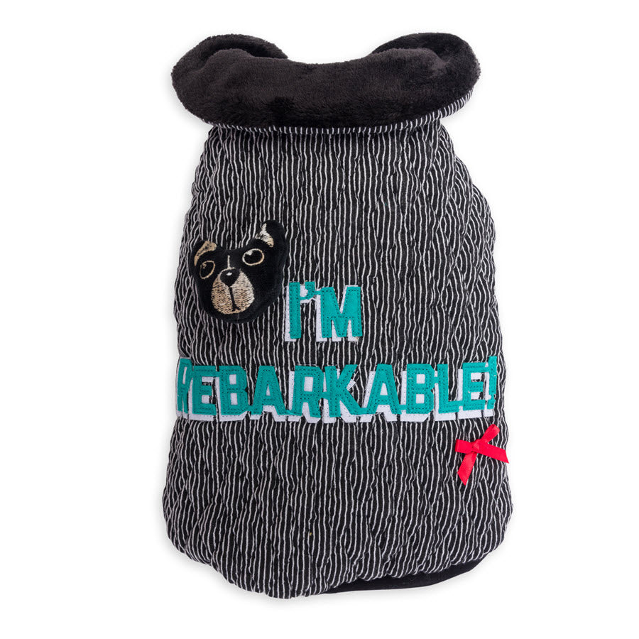 Dog's Life I'm Rebarkable Cape Black