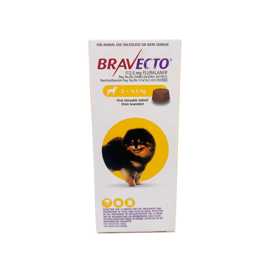 Bravecto Chewable Tablet for Dogs - Mini 2-4.5kg