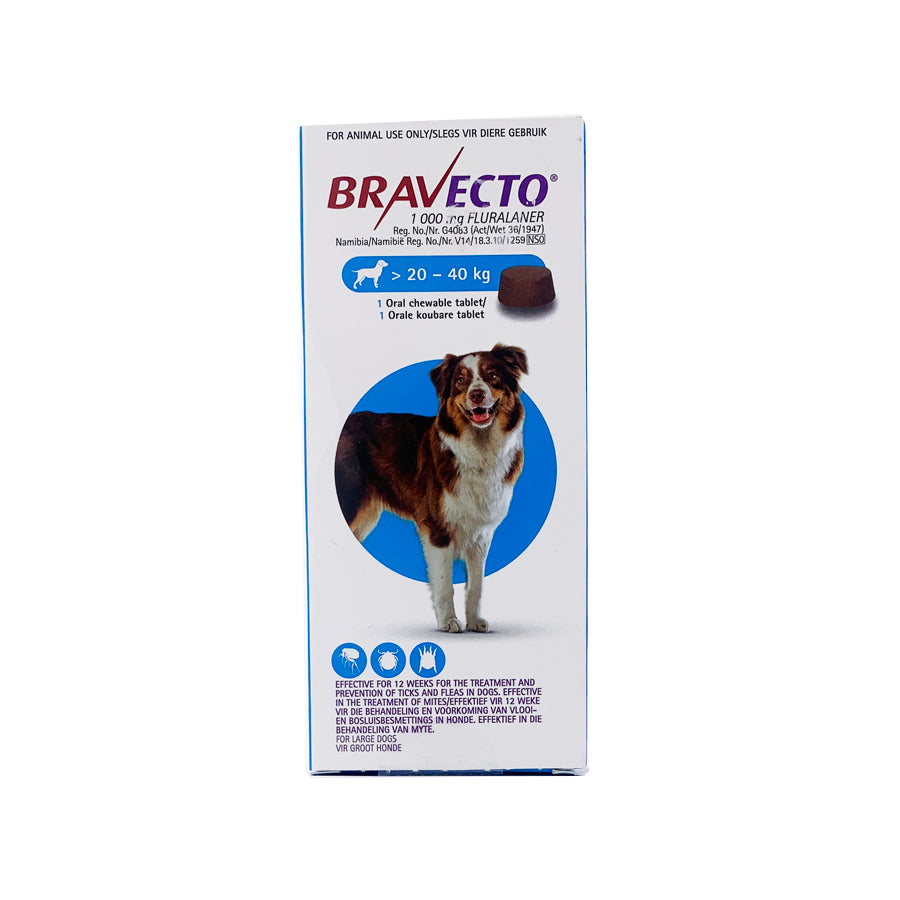 Bravecto Chewable Tablet for Dogs - Large 20-40kg