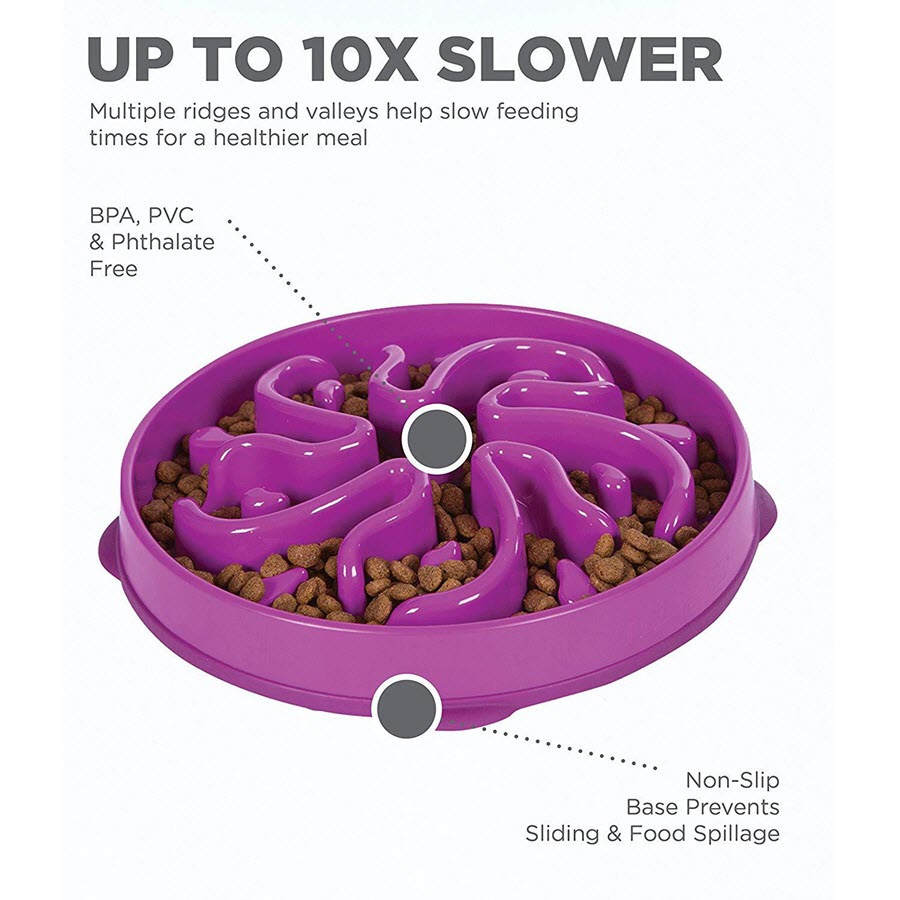 Outward Hound Fun Feeder Purple